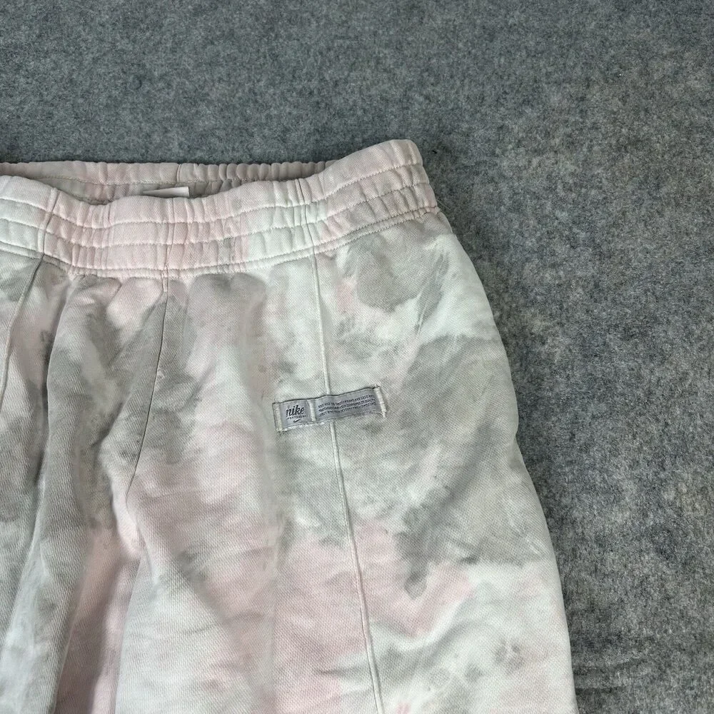 Nike Women's Tie-Dye Track Pants in Light Pink and Gray